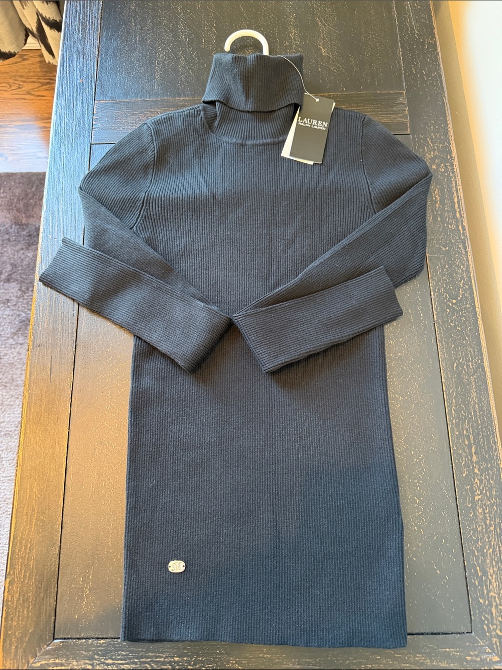 Lauren Ralph Lauren Black Ribbed Turtleneck
